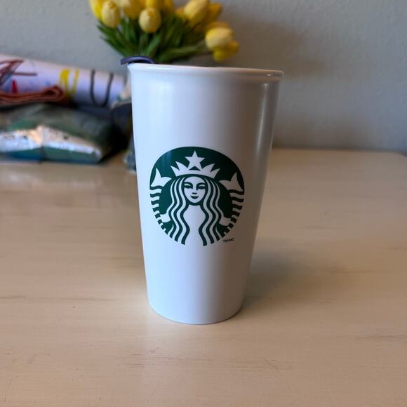 University of Washington Huskies Starbucks Ceramic Travel Cup with Lid - Picture 2 of 6